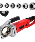 Heavy Duty 2300W Electric Pipe Threading Machine With 6 Carbon Steel Dies And Manual Pipe Cutter Rig Ready Aluminum Head