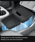 Tesla Model Y Lower Center Console Juniper Standard Version 2025 2026 Storage Organizer Tray TPE Black Flexible Stain Resistant
