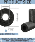 Four Piece One Half Inch Pipe Insulation Foam Tubing Elbows For Outdoor Water Lines Keeps Pipes From Freezing With Heat Preservation And Weatherproof Protection Durable Elbow Tubing dimensions
