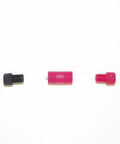 Red Inline Wire Connectors 18-24 AWG Set Of 10 Quick Twist Electrical Fasteners shown apart against white background