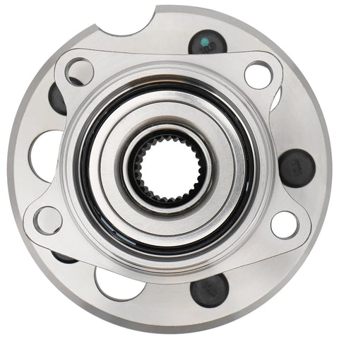 Front view of AWD Rear Wheel Hub And Bearing Assembly Left And Right For Toyota RAV4 2001 2002 2003 2004 2005 Five Lug Hubs