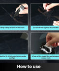 Windshield Crack Repair Kit With Nano Glass Repair Fluid For All Crack Types, Easy Three Step Fix To Restore Clarity In Minutes