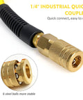 1/4 inch industrial quick coupler for Badass 1/4 Inch By 100 Feet Air Compressor Hose, featuring durable brass construction.