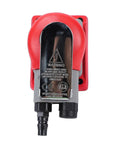 Heavy Duty Pneumatic Random Orbital Sander Paired With A Slick Air Powered Palm Polisher, featuring ergonomic grip and warning label.