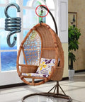 800 Lb Capacity Hammock Chair Spring Set 4 Inch Porch Swing Springs for outdoor hanging wicker chair with cushion.