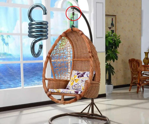 800 Lb Capacity Hammock Chair Spring Set 4 Inch Porch Swing Springs for outdoor hanging wicker chair with cushion.