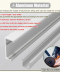 Top Notch Invisible Trackless Sliding Door Hardware Kit Featuring Soft Close Action And Dead Quiet Gliders For A No Sweat Installation On Any Wood Door In Bathrooms Or Bedrooms - Aluminum tracks.
