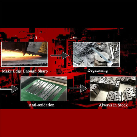 Pro Grade 12 Inch Planer Blades And Thicknesser Knives 3 Pack Reversible Hss Steel woodworking tools processing steps