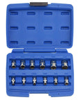 Hella Durable 12 Piece Octa Metric Socket Set Quarter Inch Drive Chrome Vanadium Multi Fit Wrench Kit in blue case with sockets