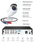 Weatherproof bullet camera and 1TB DVR from 8 Channel 1080p AI Security System With Dope Human And Vehicle Detection, 80 Feet Night Vision