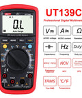 UT139C Digital Multimeter Auto Range True RMS Meter Handheld Tester display and functions