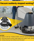 Powerful 5.7 Inch Two Stage 120V Vacuum Motor Replacement for central vacuum systems shown in industrial setting.
