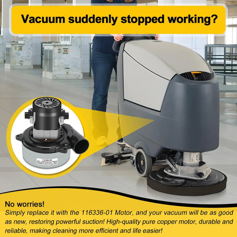 Powerful 5.7 Inch Two Stage 120V Vacuum Motor Replacement for central vacuum systems shown in industrial setting.