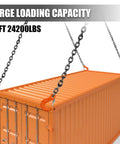 4 Leg Chain Sling For Lifting 1 Inch Chain With Hooks Heavy Duty 11 Ton 10 Foot Per Leg Rigging Kit lifting container