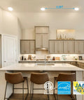 Premium Series 8 Inch Ultra Thin LED Recessed Ceiling Light With J Box Dimmable 18W in kitchen setting