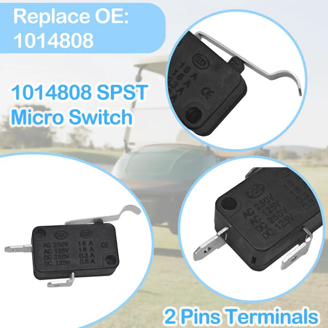 Close-up of Club Car Golf Cart Micro Switch Kit Two And Three Prong Replacement Set 1014808 And 1014807 for DS Precedent Tempo
