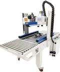 High Capacity Full Automatic Double Flap Case Sealer Machine For Carton Packing with adjustable height and width.