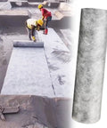 Top Shelf Reinforced Waterproof Membrane For Decks Patios And Basements, No Sweat DIY Roofing Underlayment With Heavy Duty Foundation Water Barrier Roll 275 Feet Long being installed by workers.