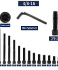 Tough As Nails 3/8-16 X 1-1/4 Inch Socket Head Cap Screw Bolts 304 Stainless Steel 20 Piece Set with Allen Key and Sizes