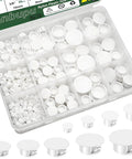 200 Pcs Nylon Hole Plugs Set In Nine Sizes Ranging From One Fifth Inch To One Inch Flush Panel Knockout Locking Plugs With Screw Covers
