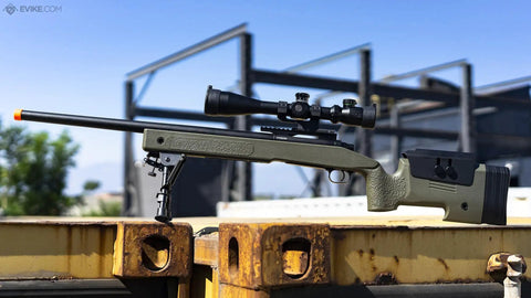 CYMA USMC M40A3 Cycling Action Airsoft Rifle Desert Finish Gun Only Package 500 FPS No Optics Included Ready For Tactical Skirmishes