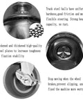 Heavy Duty 3 Inch Stem Casters Set Of 4 With Brakes, swivel wheels with detailed parts and steel ball bearings illustration