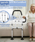 Easy Access Bed Rail For Seniors With No Slip Ergonomic Handle And Storage Pocket, ASTM Approved Safety Assist Rail in use