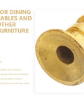 Golden Zinc Alloy And Copper Shelf Support Brackets 24 Sets close-up of a hidden table pin for furniture installation.