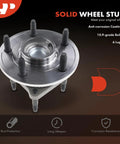 Rear Wheel Bearing And Hub Assembly 5-Lug Direct Fit Replacement Fits Jeep Grand Cherokee 2005 2010 And Commander 2006 2010 High Load Capacity For Smooth Ride And Reliable Axial Radial Support with rust protection and 6 lugs.