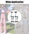 Adjustable Drywall Stilts 15 To 23 Inches Aluminum Lift For Painting Finishing Pruning And Cleaning Built For Easy Maneuverability Pro Grade Lightweight And Balanced Durable Construction Silver with diverse usages
