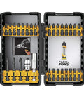 20V Max Cordless Drill Driver Kit With 100-Piece Bit Set For Home Projects, durable carry case with screwdriver bits visible