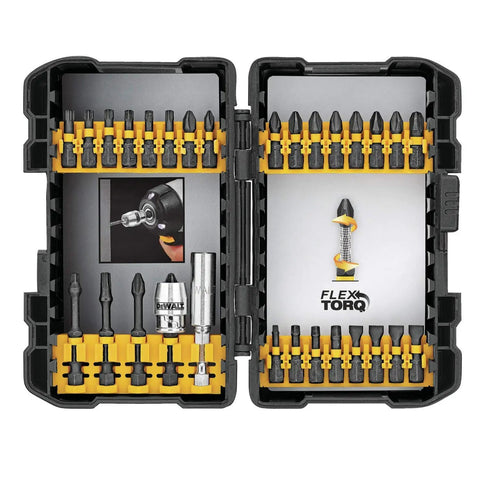 20V Max Cordless Drill Driver Kit With 100-Piece Bit Set For Home Projects, durable carry case with screwdriver bits visible
