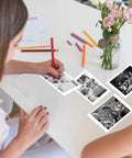 16 Rolls Refill Paper Set For Kids Instant Camera, Premium HD Thermal Paper For Clear Photo Prints, Easy Refill, White 2.2in By 29.5ft Rolls That Yield Over 80 Photos Each, Kid Friendly Photo Paper Pack used for drawing on printed photos