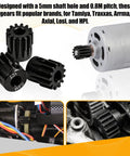 Three Pack 0.8M 5mm Pinion Gear Sets For RC Cars Hardened Steel 13T 14T 15T 0.8 Module Gears Compatible With HPI Kyosho