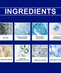 Ingredients list for Two Formula Waterproof Sealant Paste 100g Transparent Quick Drying Anti Leakage shown with images of components