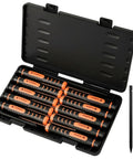All-In-One Newfix 10 Piece Torx Screwdriver Set With Case For Apple Macbook Xbox PS4 Ps5 Computer Knives Ring Doorbell T2 To T15 Star Bits Security Driver Tool Kit, open case
