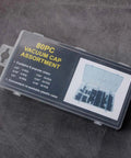 All-Purpose Vacuum Hose Caps Kit 80-Piece 6-Size Rubber End Caps And Plugs Set With Quick-Release Case on gray surface.