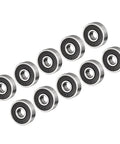 Deep Groove Ball Bearing 626-2RS 6mm ID By 19mm OD By 6mm Thick Carbon Steel Double Sealed Bearings For Motors Sk8boards Roller Wheels Office Equipment ABEC1 Precision 10 Pack