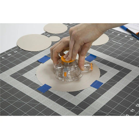 Top Tier Circle Cutter With Three Heavy Duty Spare Blades For Paper And Arts And Crafts Featuring Clear Base And Slick Tracking For No Fuss Scrapbooking Projects