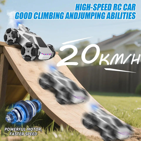 All Terrain 4WD High Speed Remote Control Monster Truck 1:16 Scale, 2.4GHz RC Car climbing ramp outdoors