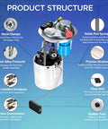 Diagram showing electric fuel pump module assembly components for Chevrolet Colorado 2006-2008 and GMC Canyon 2006-2008.