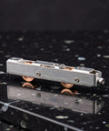 Heavy Duty Sliding Glass Door Rollers Feel Like Butter Silent Pivot Wheels With No Sweat Double Bearing stainless steel casters on dark surface.