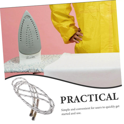 Medium Temperature Steam Hose for Steam Irons, 3 Meter High Pressure Tube shown with ironing board and iron, practical use