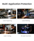 Heavy Duty OD5 Blue Laser Filter Safety Glasses For Precision 3D Scanning With Sick Eye Protection And Crystal Clear Ultraviolet Shielding For Hobbyists during laser applications.