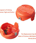 Replacement Trimmer Spool Cap Covers 2 Pack For Black Decker GH3000 LST540 Weed Eater Auto Feed 90583594 Cap Covers