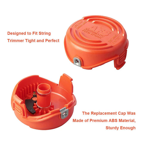 Replacement Trimmer Spool Cap Covers 2 Pack For Black Decker GH3000 LST540 Weed Eater Auto Feed 90583594 Cap Covers