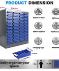 40 Drawer Nut And Bolt Organizer Cabinet With ABS Drawers And Acrylic Shelves Dimensions and Features