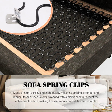 63-Piece Sofa Upholstery Spring Replacement Kit with metal springs and clips for couch cushions