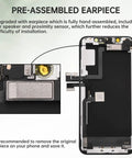 Close-up of an iPhone 11 Pro Screen Replacement Full Assembly 5 8 Inch With Ear Speaker Sensor Front Earpiece 3D Touch LCD Digitizer