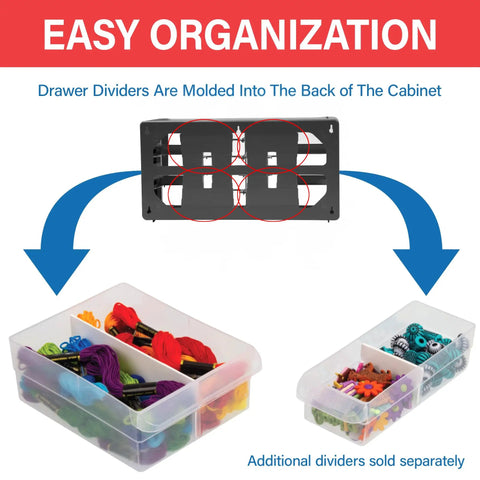 Heavy Duty 26-Drawer Plastic Cabinet For Garage Organization And Craft Storage Bead Brick Makeup And Toy Parts Organizer Junk-Drawer Friendly Multipurpose Drawer Cabinet For Home School Workshop 20in W x 6in D x 10in H Black